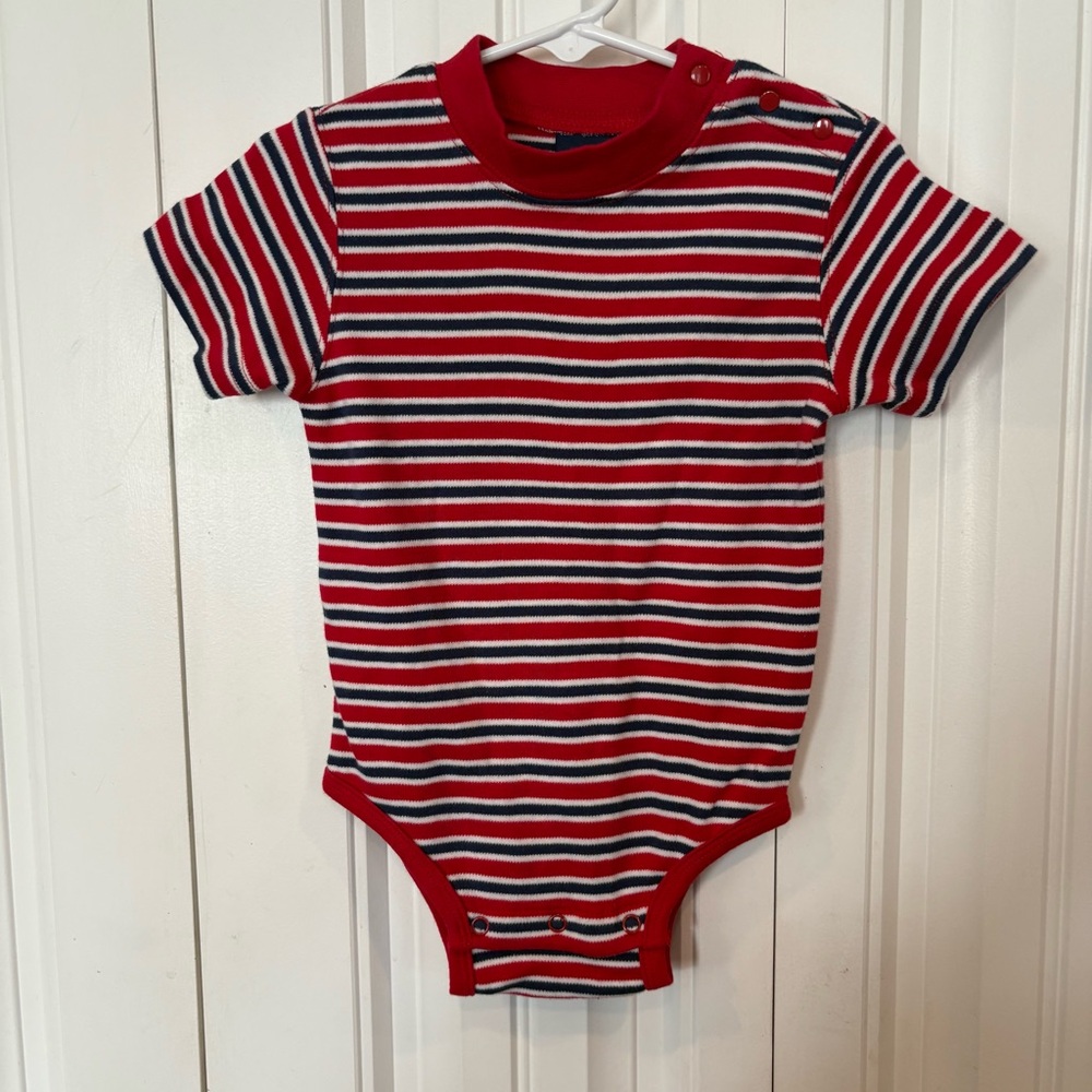 Honors Red Stripe Bodysuit Size 12‎ Months